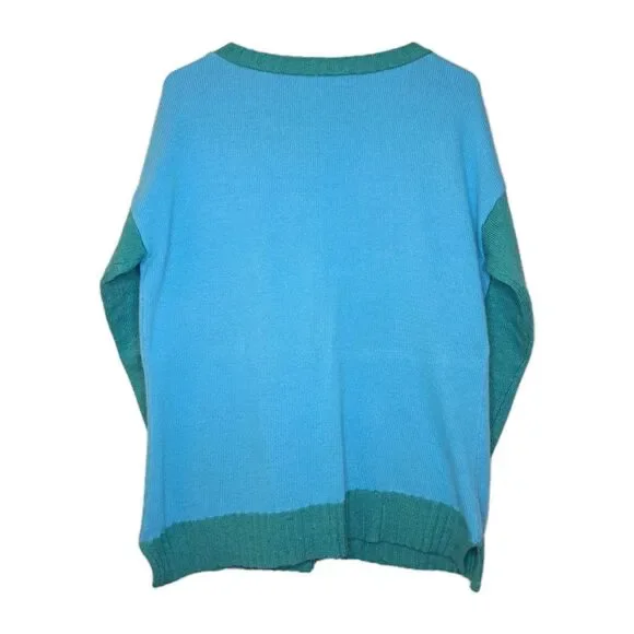 Sundance Women Sweater Cashmere And Wool Blend Size L Two Tone With Pockets - Picture 9 of 11